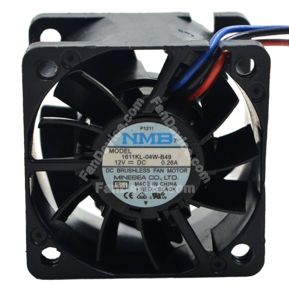 NMB 1611KL-04W-B49 DC 12V 0.26A 4028 Axial Brushless Cooling Fan