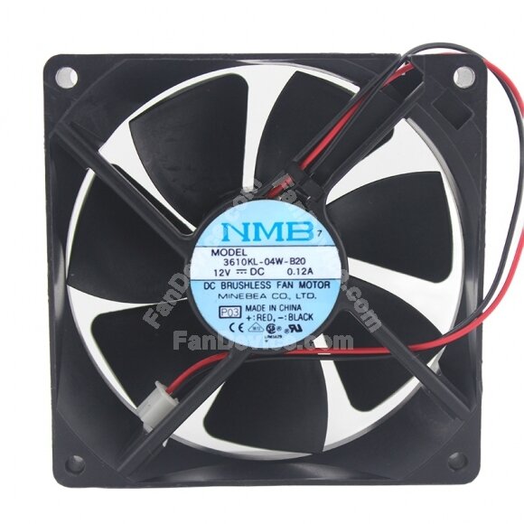 NMB 3610KL-04W-B20 DC 12V 0.12A 9025 Axial Brushless Cooling Fan
