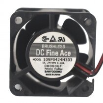 Sanyo Denki 109P0424H303 DC 24V 0.18A 4028 Axial Brushless Cooling Fan