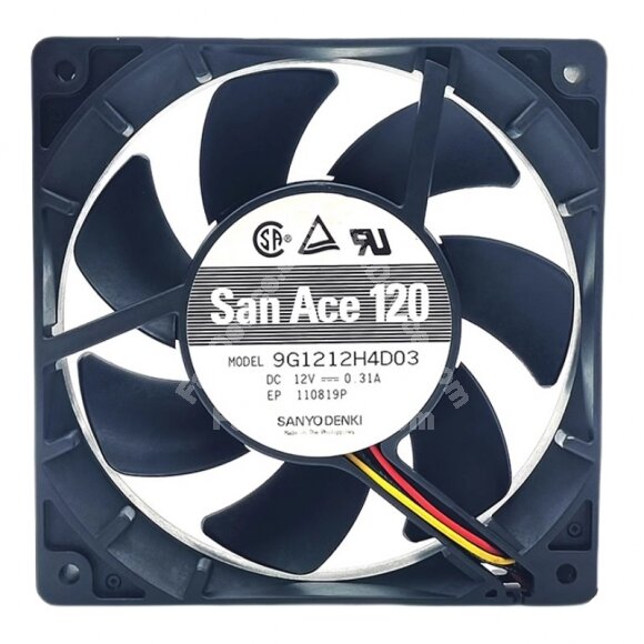 Sanyo Denki San Ace 120 9G1212H4D03 DC 12V 0.31A 12025 Axial Cooling Fan