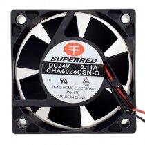 SuperRed CHA6024CSN-O DC 24V 0.11A 6025 Axial Cooling Fan