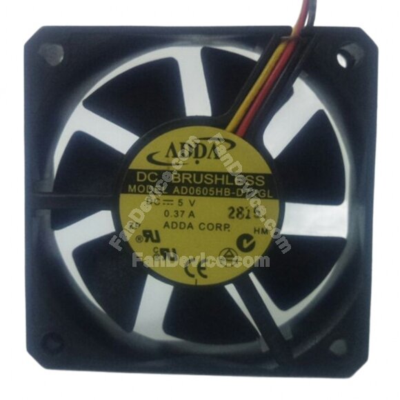 ADDA AD0605HB-D72GL DC 5V 0.37A 6015 Axial Brushless Cooling Fan