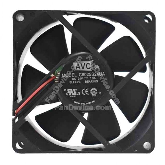 AVC C8025S24UA DC 24V 0.3A 8025 Axial Sleeve Bearing Cooling Fan
