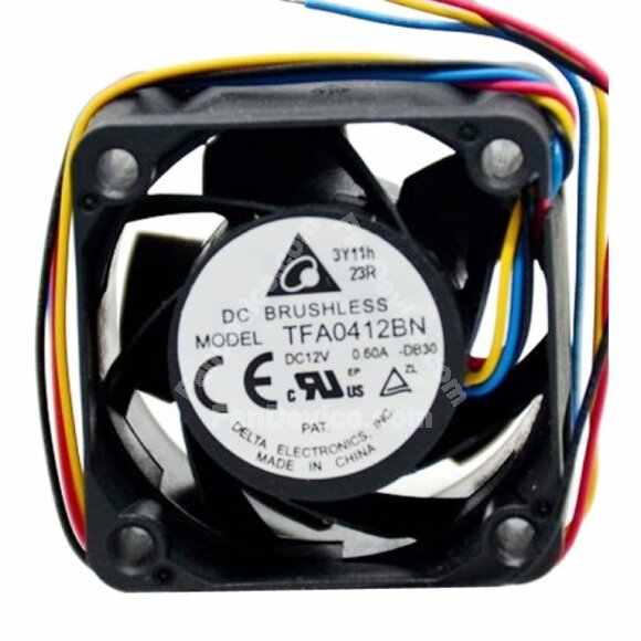 Delta TFA0412BN DC 12V 0.60A 4028 Brushless Axial Cooling Fan