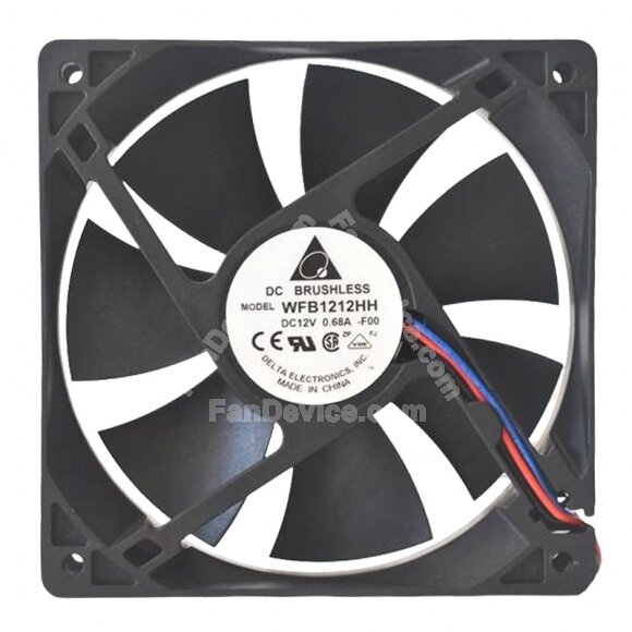 Delta WFB1212HH DC 12V 0.68A 12025 Brushless Axial Cooling Fan