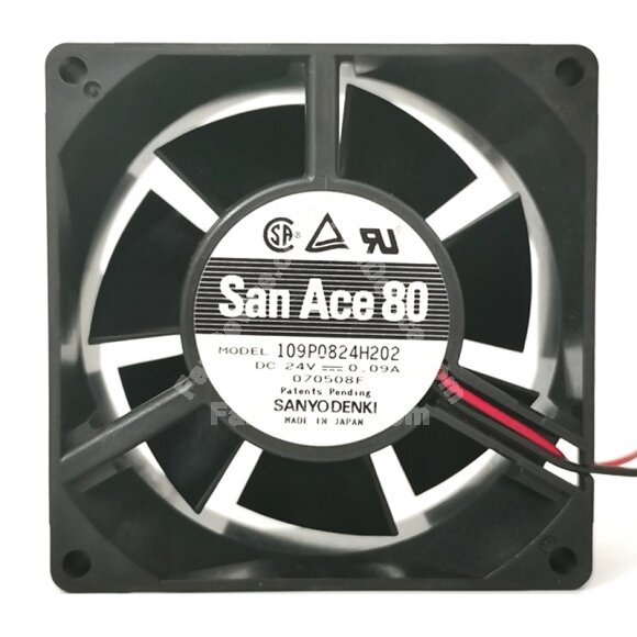 Sanyo Denki 109P0824H202 DC 24V 0.09A 8032 Axial Cooling Fan