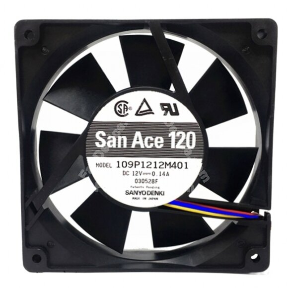 Sanyo Denki 109P1212M401 DC 12V 0.14A 12025 Axial Cooling Fan