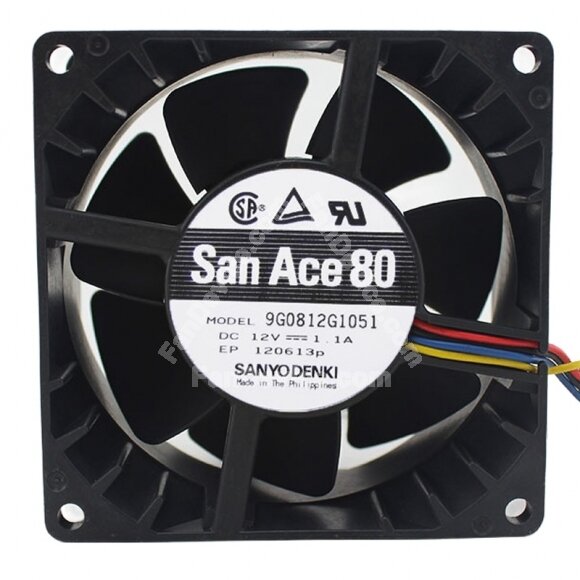 Sanyo Denki 9G0812G1051 DC 12V 1.1A 8038 Axial Cooling Fan