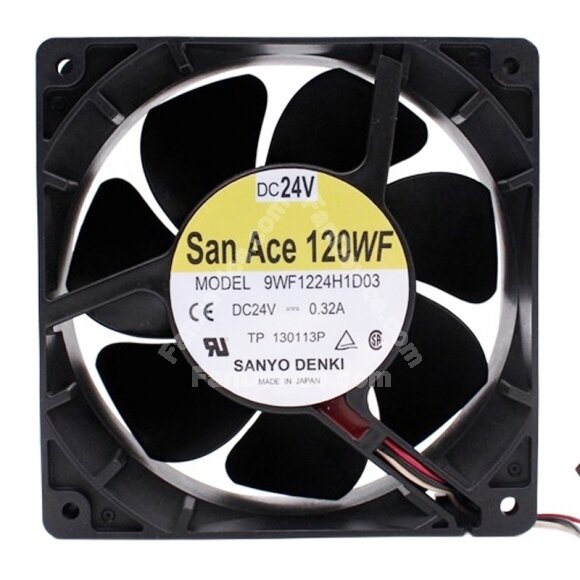 Sanyo Denki 9WF1224H1D03 A90L-0001-0509 DC 24V 0.32A 12038 Axial Cooling Fan
