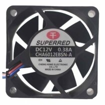 SuperRed CHA6012EBSN-A DC 12V 0.38A 6025 Axial Cooling Fan