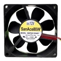 Sanyo Denki San Ace 80W 9WP0812H401 DC 12V 0.13A 3 Wires Axial Cooling Fan
