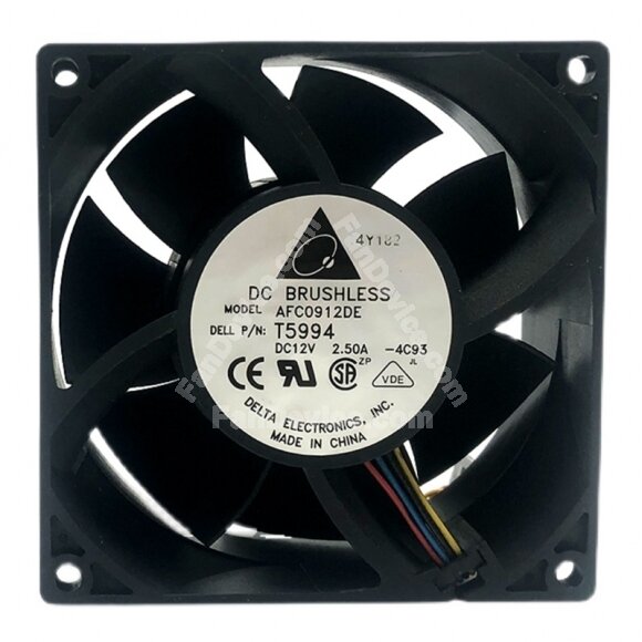 Delta AFC0912DE DC 12V 2.50A 2 Wires / 3 Wires / 4 Wires Axial Cooling Fan