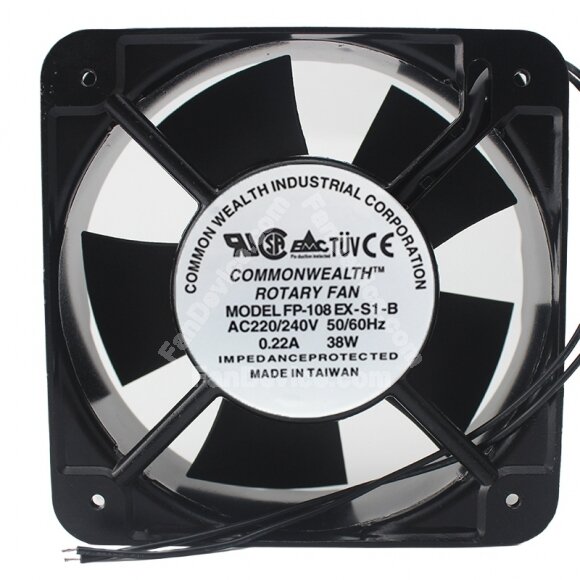 COMMONWEALTH FP-108EX-S1-B AC 220/240V 0.22A 38W 15050 Axial Cooling Fan