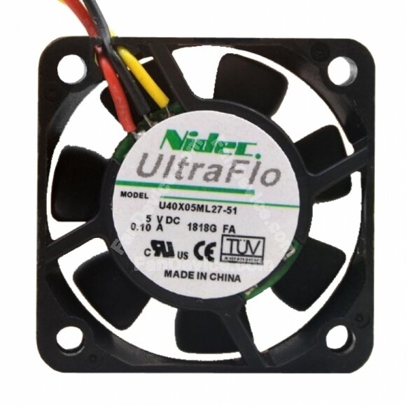 Nidec U40X05ML27-51 DC 5V 0.10A 2 Wires / 3 Wires Axial Cooling Fan