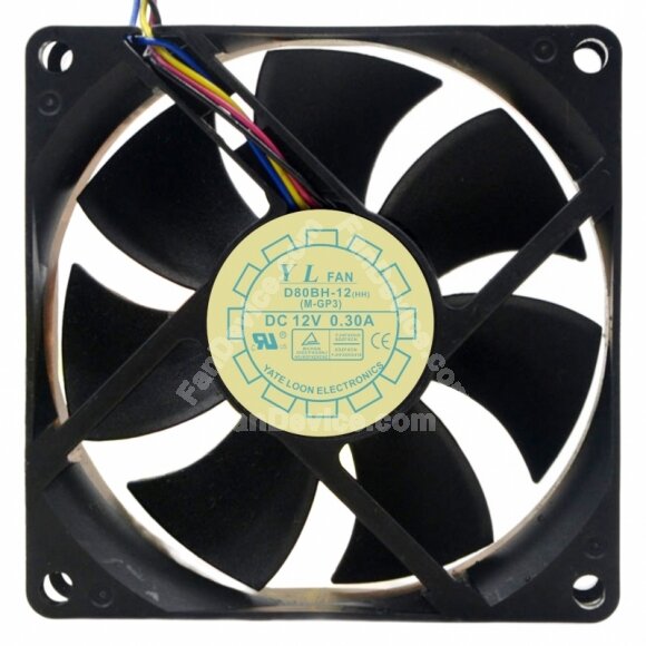 YaLn Fan D80BH-12(HH) DC 12V 0.30A 2 Wires / 3 Wires / 4 Wires Axial Cooling Fan