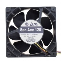 Sanyo Denki 9G1224M1031 DC 24V 0.11A 2 Wires / 3 Wires Axial Cooling Fan