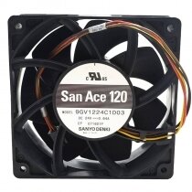 Sanyo Denki 9GV1224C1D03 DC 24V 0.64A 2 Wires / 3 Wires / 4 Wires Axial Cooling Fan
