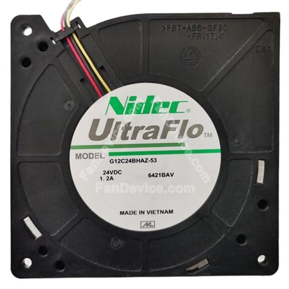 Nidec UltraFlo G12C24BHAZ-53 DC 12V 1.2A 3 Wires Blower Cooling Fan