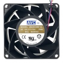 AVC 2B08038B12L DC 12V 0.70A 8038 Ball Bearing Axial Cooling Fan