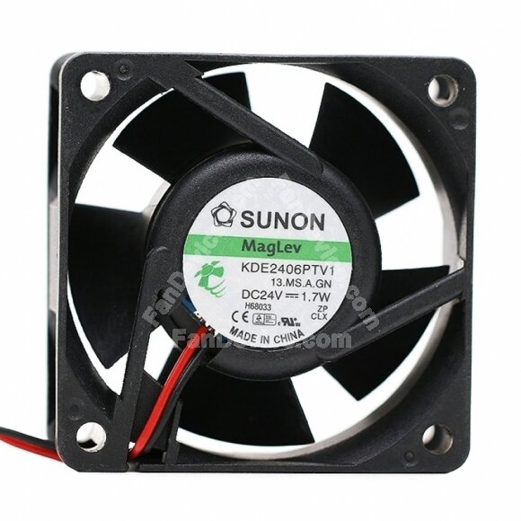Sunon KDE2406PTV1 13.MS.A.GN DC 24V 1.7W 2 Wires Axial Cooling Fan