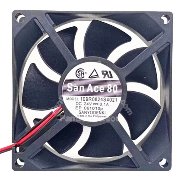 Sanyo Denki San Ace 80 109R0824S4021 DC 24V 0.1A 8025 Axial Cooling Fan