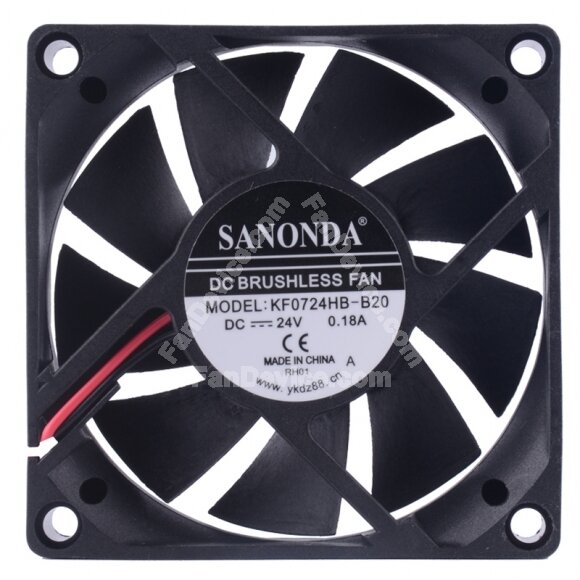 SANONDA KF0724HB-B20 DC 24V 0.18A 2 Wires Brushless Axial Cooling Fan