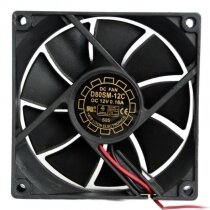 YATE LOON D80SM-12C DC 12V 0.16A 2 Wires Axial Cooling Fan