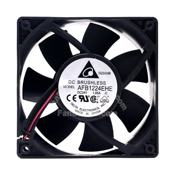Delta AFB1224EHE DC 24V 1.05A 2 Wires Axial Cooling Fan