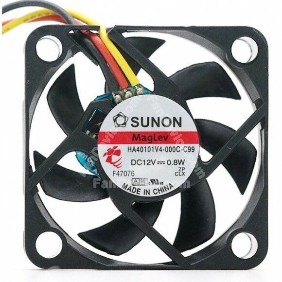 SUNON HA40101V4-000C-C99 DC 12V 0.8W 2 Wires / 3 Wires Axial Cooling Fan