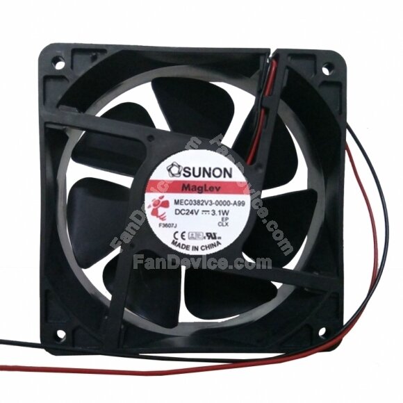 Sunon MEC0382V3-0000-A99 DC 24V 3.1W 2 Wires Axial Cooling Fan