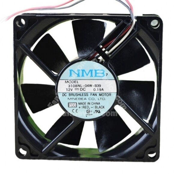 NMB 3108NL-04W-B39 DC 12V 0.19A 3 Wires Axial Cooling Fan