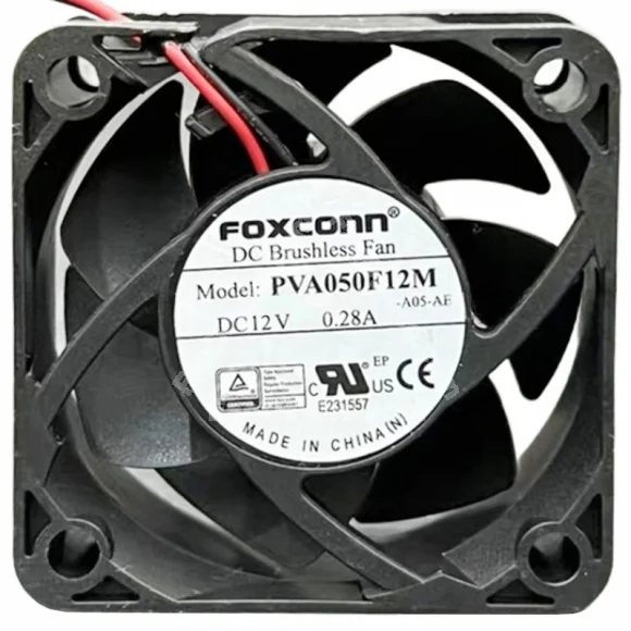 Foxconn PVA050F12M 12V 0.28A 2 Wires Brushless Axial Fan