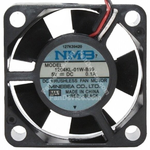 NMB 1204KL-01W-B19 5V 0.10A 2 / 3 Wires 3010 DC Brushless Axial Fan