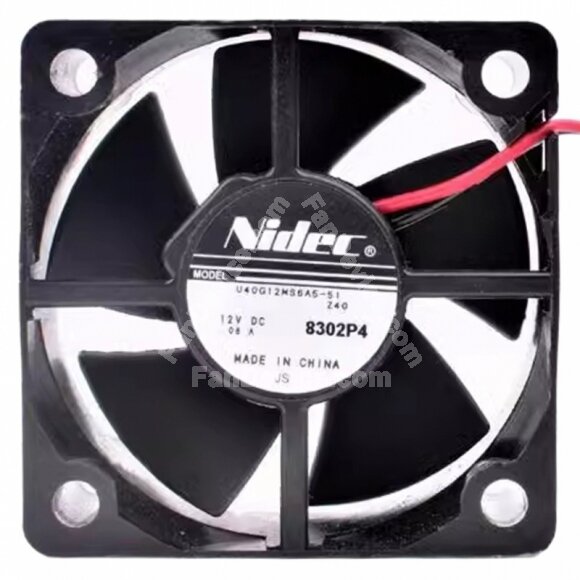 Nidec U40G12MS6A5-51 DC 12V 0.08A 2 Wires 4020 Axial Cooling Fan