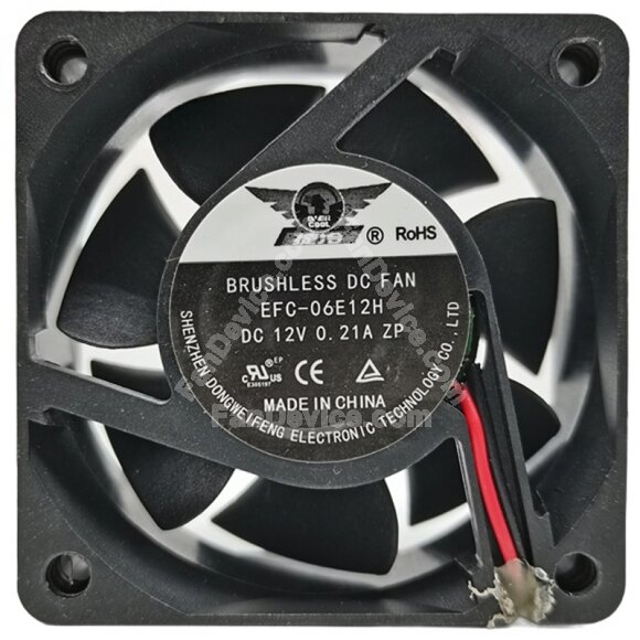 DONGWEIFENG EFC-06E12H 12V 0.21A 2 Wires Axial Fan