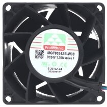 Protechnic MGT8024ZB-W38 DC 24V 1.10A 3 Wires 8038 Axial Cooling Fan