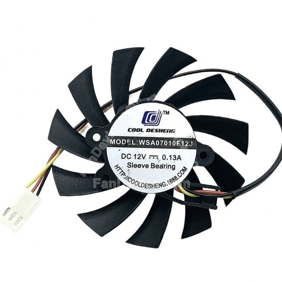 COOL DESHENG WSA07010F12J 12V 0.13A Sleeve Bearing Axial Fan