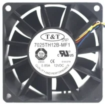 T&T 7025TH12B-MF1 12V 0.85A 4 Wires Axial Cooling Fan