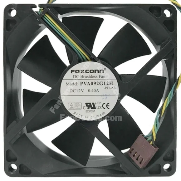 Foxconn PVA092G12H 12V 0.40A 4 Wires PWM Cooling Fan