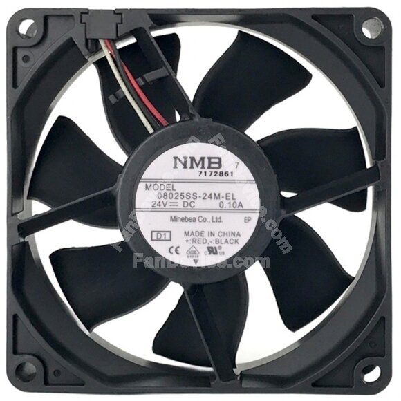 NMB 08025SS-24M-EL 24V 0.10A 2 / 3 Wires Cooling Fan