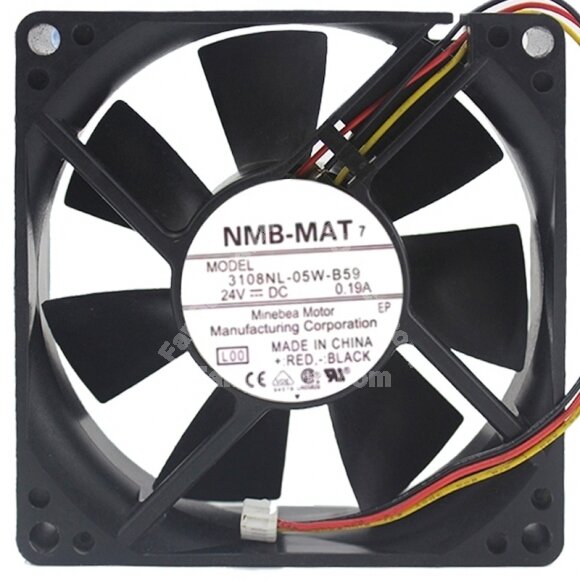 NMB-MAT 3108NL-05W-B59 24V 0.19A 2 / 3 Wires Cooling Fan