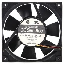 Sanyo 109P1212M105 12V 0.24A 3 Wires Axial Cooling Fan