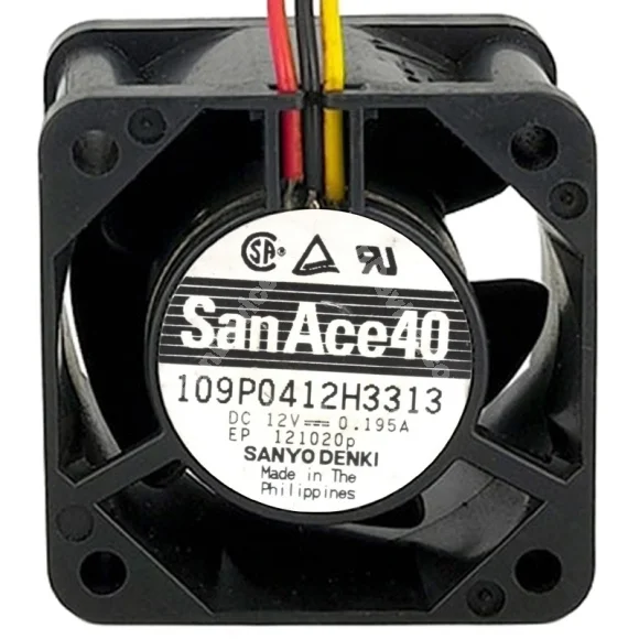 Sanyo 109P0412H3313 12V 0.195A 3 Wires Axial Cooling Fan