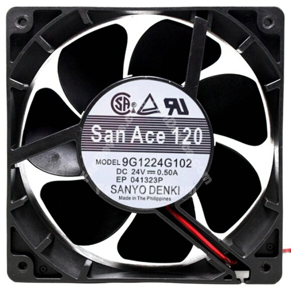 Sanyo 9G1224G102 24V 0.50A 2 / 3 Wires Axial Cooling Fan
