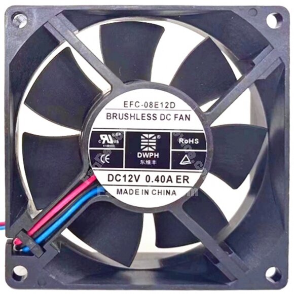 DWPH EFC-08E12D 12V 0.40A 3 Wires Axial Cooling Fan