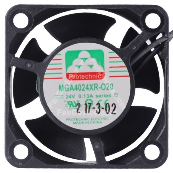 Protechnic MGA4024XR-O20 24V 0.13A 2 Wires Cooling Fan
