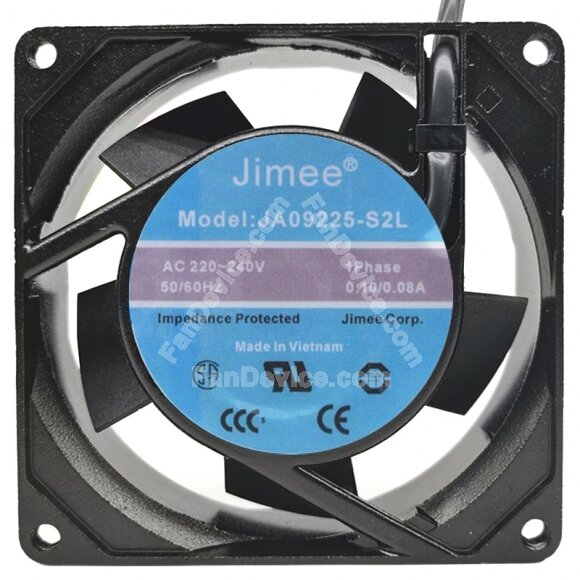 Jimee JA09225-S2L 220-240V 0.10/0.08A 2 Wires Cooling Fan