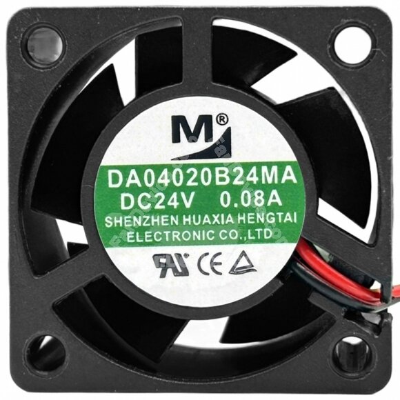 YM DA04020B24MA 24V 0.08A 2 Wires Axial Cooling Fan