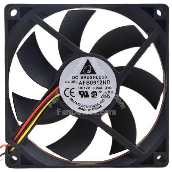 Delta AFB0912HD 12V 0.24A 2 / 3 / 4 Wires Cooling Fan