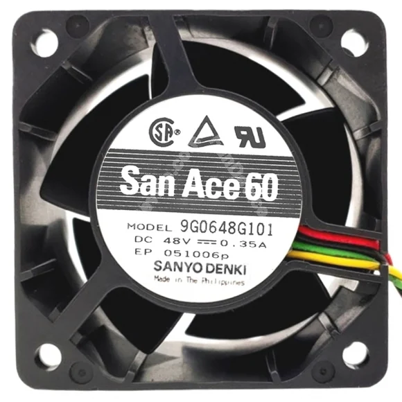 Sanyo 9G0648G101 48V 0.35A 3 Wires Axial Cooling Fan